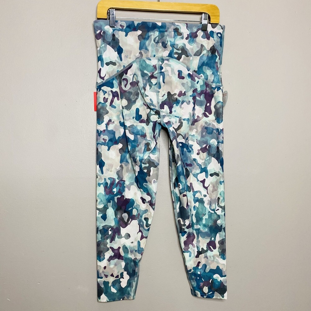 SPANX Booty Boost Active Painted‎ Camo Pink Multi Active Printed 7/8 Leggings M - Picture 4 of 14